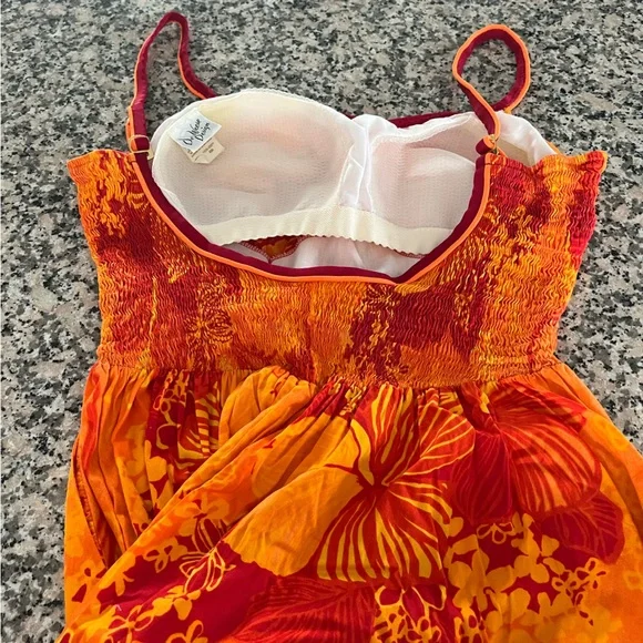 Deweese designs vintage size 15/16 orange swim/dress - Picture 3 of 9